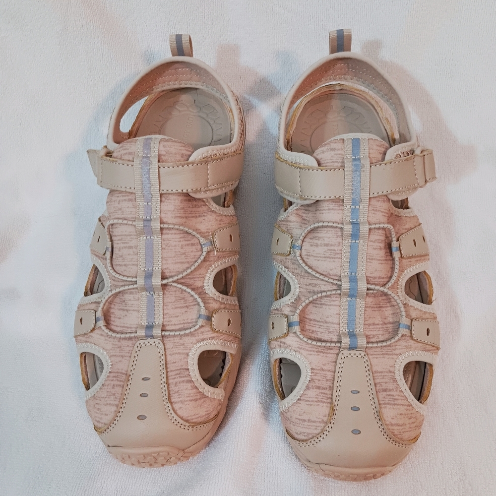 Size 12W Cheeks Tony Little Fit Body All-Terrain Trainer Shoes Tan